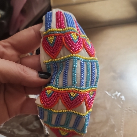 Colorful Beaded Tribal Headband - Picture 1 of 3